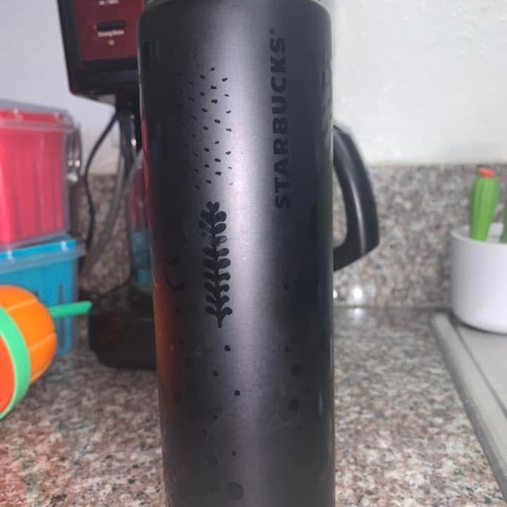 Black mermaid Starbucks bottle